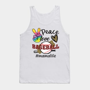 Peace Love Baseball Mama Life Tank Top